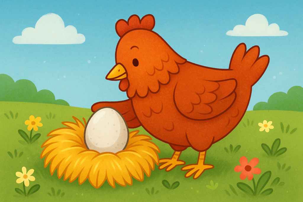 cuento la gallinita roja y su huevito para bebés