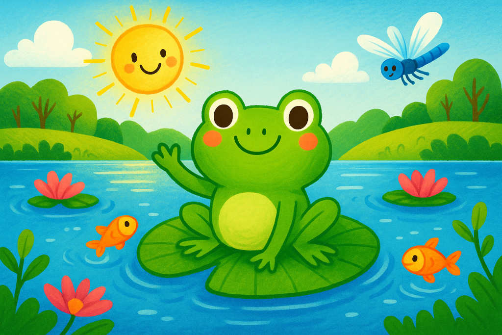 cuento la rana y el lago para bebés