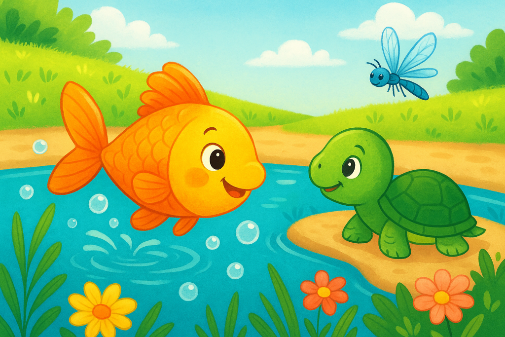 cuento el pez dorado aventurero para bebés
