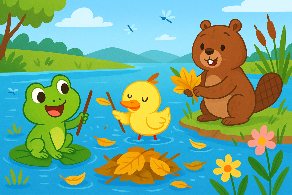 cuento la rana y el lago para bebés