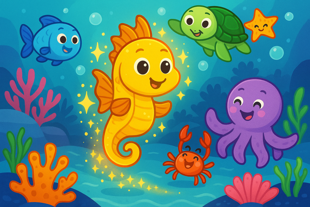 cuento el caballito de mar mágico para bebés